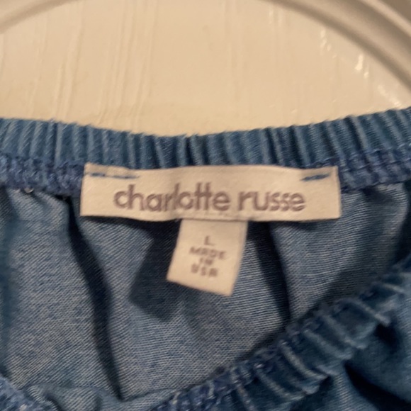 Charlotte Russe denim style off the shoulder dress - Picture 2 of 3